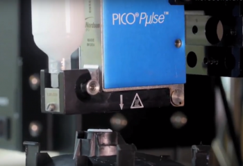 Nordson EFD PICO Pµlse Jetting Grease on Automotive Signal Light Housing